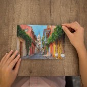 Briefkaart van de Waterverf van Cartagena-Colombia