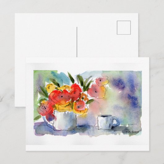 Briefkaart van de Waterverf van het leven (Voorkant / Achterkant)