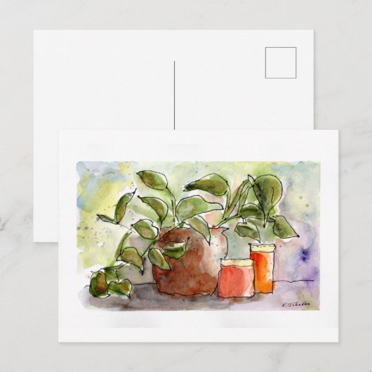 Briefkaart van de Waterverf van het leven (Voorkant / Achterkant)