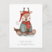 Briefkaart van de Waterverf van rendieren (Voorkant)