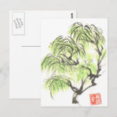 Briefkaart van de weide wilde bomen (Voorkant / Achterkant)