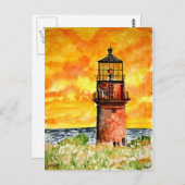 briefkaart van de wijngaard van de gaffelkast mart (Voorkant / Achterkant)