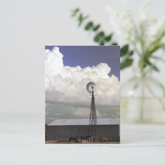 Briefkaart van de windmolen (Staand voorkant)