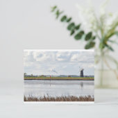 Briefkaart van de windmolen van de Norfolk Broads (Staand voorkant)