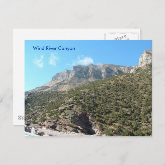 Briefkaart van de windrivier Canyon (Voorkant / Achterkant)