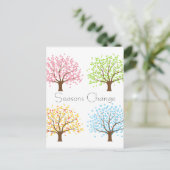 Briefkaart van de winterbomen in het voorjaar van  (Staand voorkant)