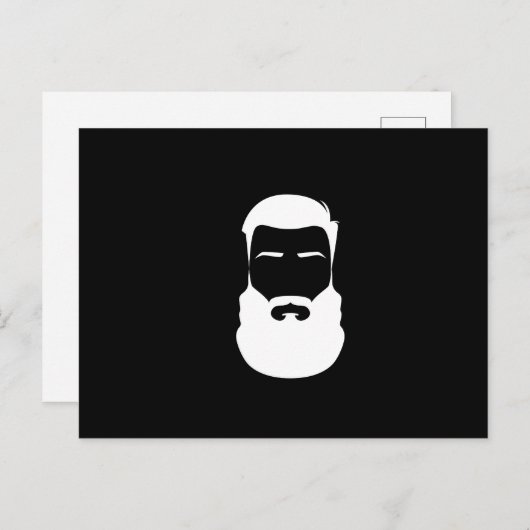 Briefkaart van de witte baard (Voorkant / Achterkant)