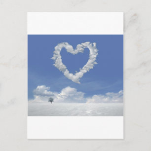 briefkaart van de wolken van de liefde