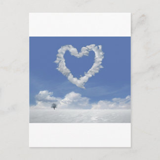 briefkaart van de wolken van de liefde