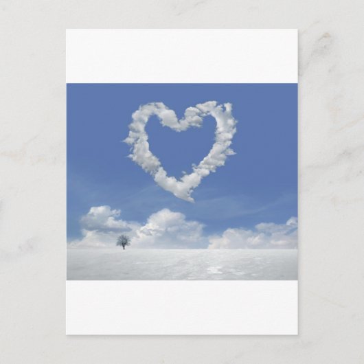 briefkaart van de wolken van de liefde (Voorkant)