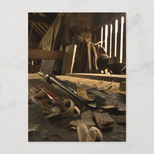 Briefkaart van de workshop van Carpenters Bezige (Voorkant)