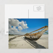Briefkaart van de Zanzibar-vissersboot (Voorkant / Achterkant)