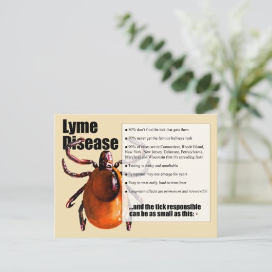 Briefkaart van de ziekte van Lyme (Staand voorkant)