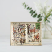 Briefkaart van de zomer- en winterwilde natuur (Staand voorkant)