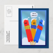 Briefkaart van de zomermaanden van Popcicles, bevr (Voorkant / Achterkant)
