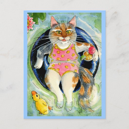 Briefkaart van de zomervakantie, die je hier wenst (Voorkant)