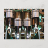 briefkaart van de zuigermotoren van auto's (Voorkant)