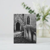 Briefkaart van de zwarte en de witte kerk (Staand voorkant)