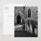 Briefkaart van de zwarte en de witte kerk (Voorkant / Achterkant)