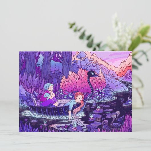 Briefkaart van de zwarte rivierreis (Staand voorkant)