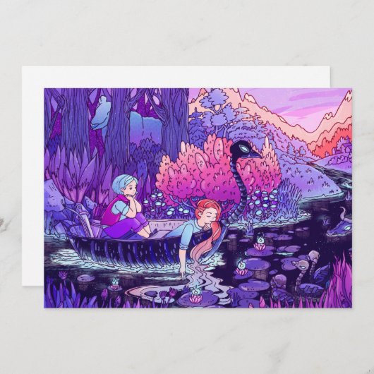 Briefkaart van de zwarte rivierreis (Voorkant / Achterkant)