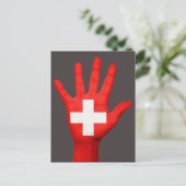 Briefkaart van de Zwitserse vlag (Staand voorkant)