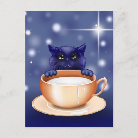 briefkaart van deelkat (Voorkant)