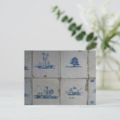 Briefkaart van Delft Blue Tiles (Staand voorkant)