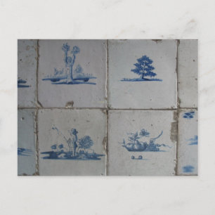 Briefkaart van Delft Blue Tiles