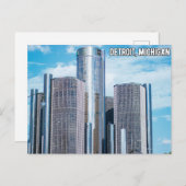 Briefkaart van Detroit Michigan (Voorkant / Achterkant)
