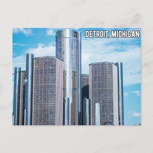 Briefkaart van Detroit Michigan (Voorkant)
