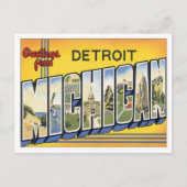 Briefkaart van Detroit Michigan USA (Voorkant)