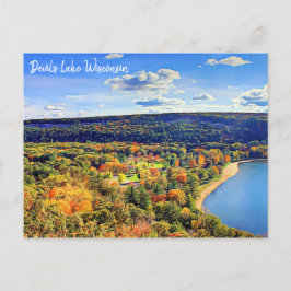 Briefkaart van Devil's Lake Wisconsin