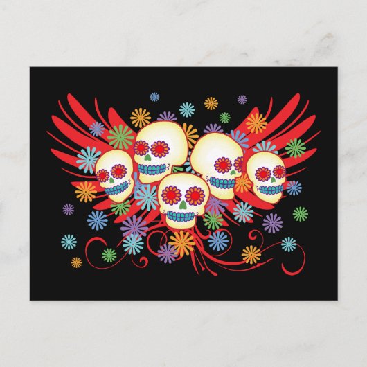 Briefkaart van Dia de los Muertos (Voorkant)