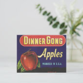briefkaart van diner gong appels (Staand voorkant)