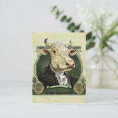 Briefkaart van dollaire koeien (Staand voorkant)