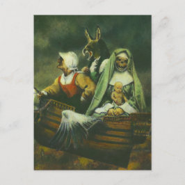 Briefkaart van drie heks