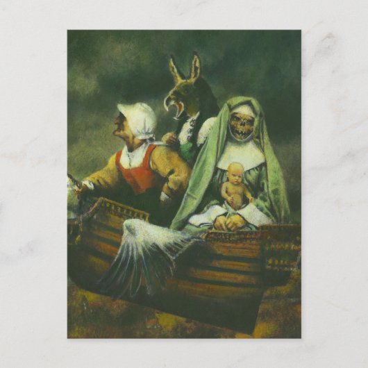 Briefkaart van drie heks (Voorkant)