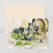 briefkaart van druiven en wijn (Voorkant / Achterkant)