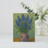 Briefkaart van druiven Hyacinth (Staand voorkant)