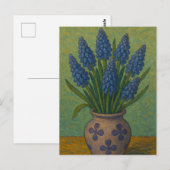Briefkaart van druiven Hyacinth (Voorkant / Achterkant)