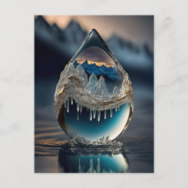 Briefkaart van druplet, bevroren