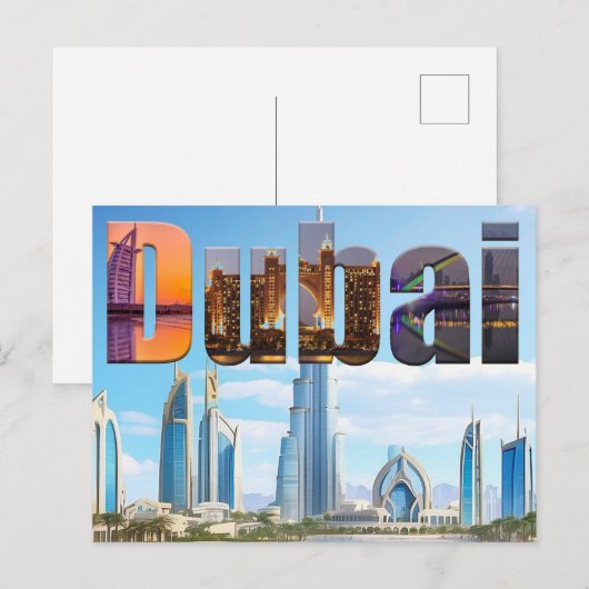 Briefkaart van Dubai (Voorkant / Achterkant)
