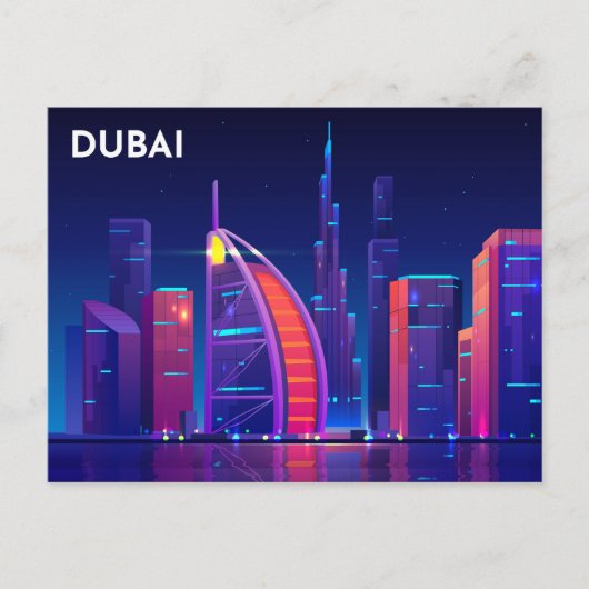 Briefkaart van Dubai Verenigde Arabische Emiraten (Voorkant)