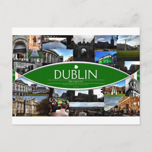 Briefkaart van Dublin (Voorkant)