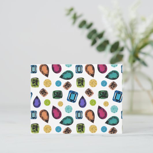 Briefkaart van edelstenen (Staand voorkant)