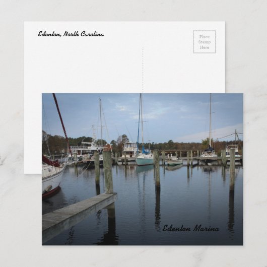 Briefkaart van Edenton Marina (Voorkant / Achterkant)