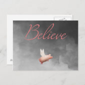 briefkaart van een gelovig varken (Voorkant / Achterkant)