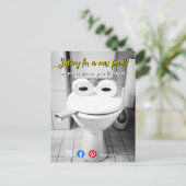 briefkaart van een grappig vastgoed (Staand voorkant)