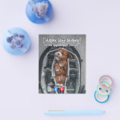 briefkaart van een grappig vastgoed, een gekke hon flyer (Enkel)